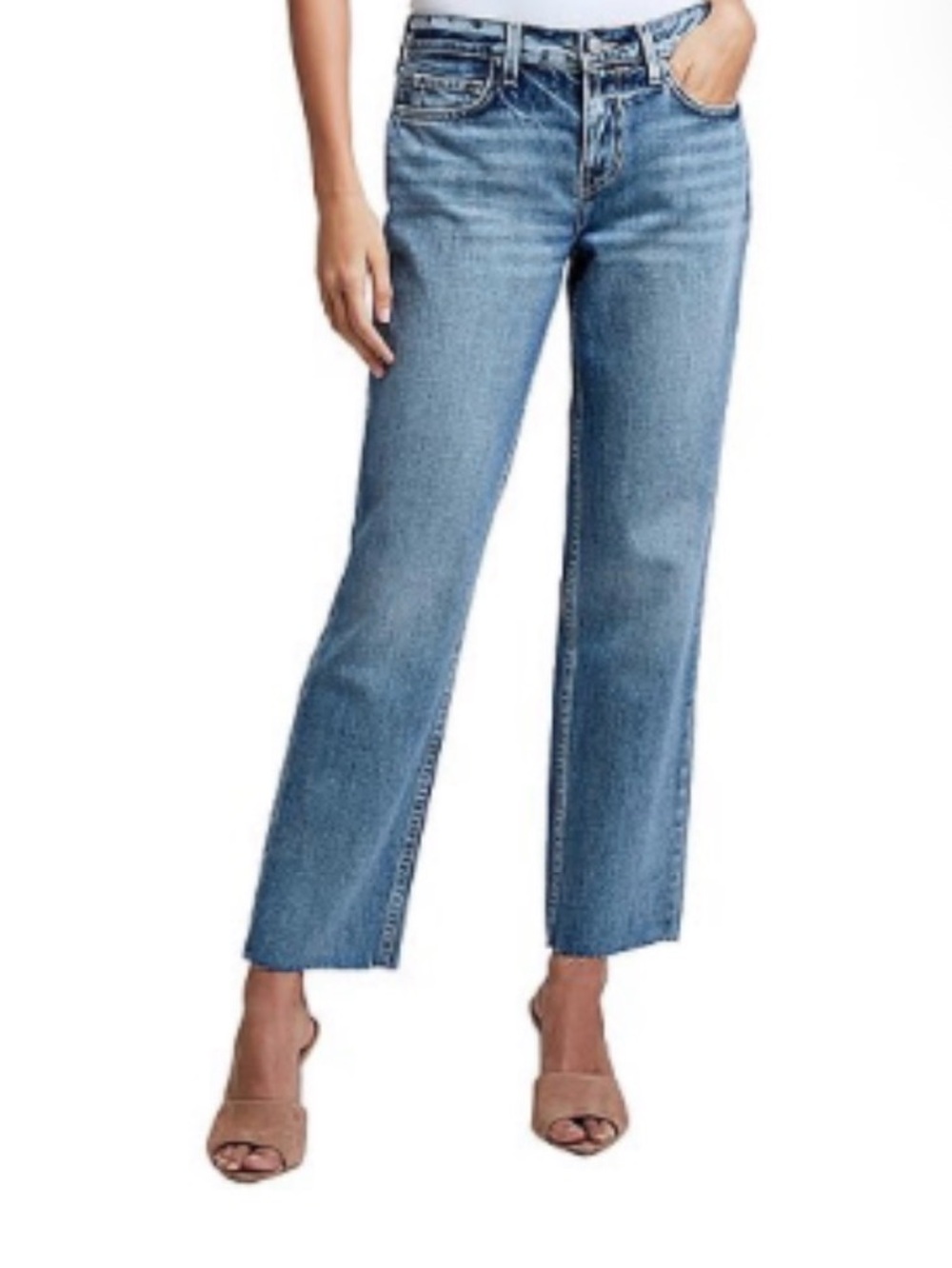 L'AGENCE Milana Low-Rise Stovepipe
Blue Denim Jeans - Size 28 women’s